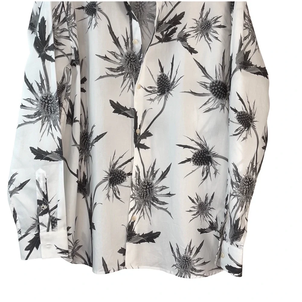 Ted Baker London Oldford Thistle Print Button-Up Shirt Size 6 (XXL) - Picture 4 of 15